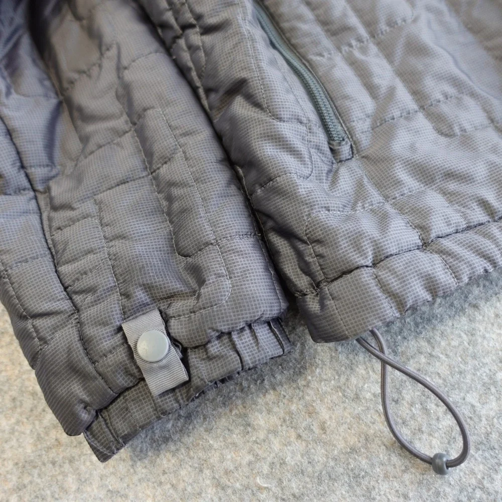The North Face Jacket Mens L Gray AQQ3 Quilted Full Zip Puffer Insulated Outdoor